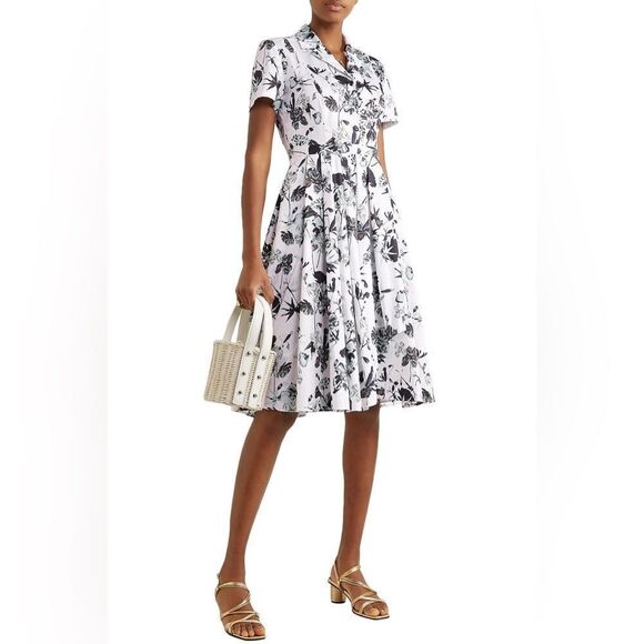 COPY - JASON WU COLLECTION Pleated floral-print cotton-poplin dress size 10 - Picture 14 of 16
